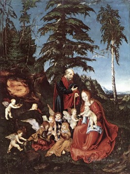  Cranach Oil Painting - The Rest On The Flight Into Egypt Lucas Cranach the Elder